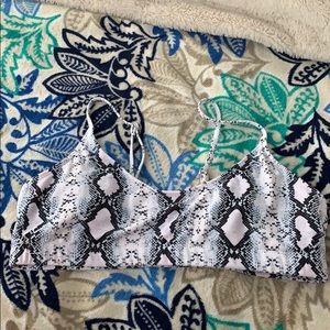 Snakeskin bikini top